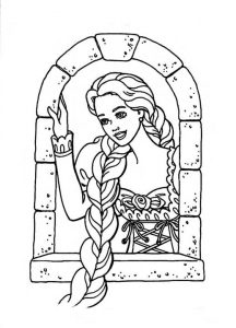 Rapunzel para colorir