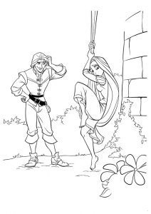 Rapunzel para colorir