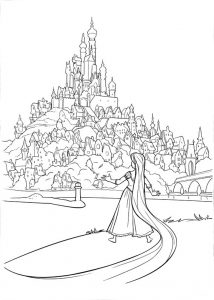 Rapunzel para colorir