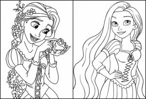 Rapunzel para colorir