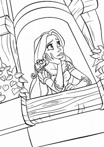 Rapunzel para colorir