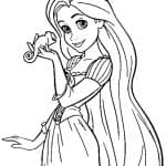 Rapunzel para colorir