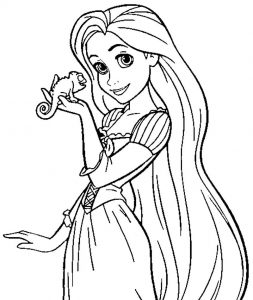 Rapunzel para colorir