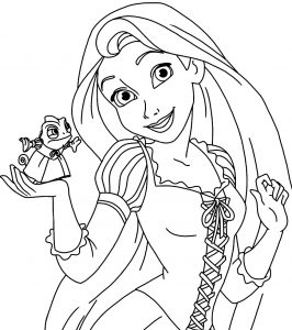 Rapunzel para colorir