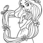 Rapunzel para colorir