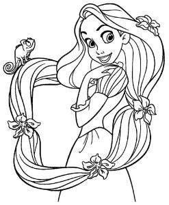 Rapunzel para colorir