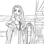 Rapunzel para colorir