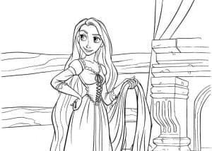 Rapunzel para colorir