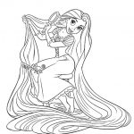 Rapunzel para colorir