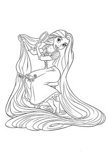 Rapunzel para colorir