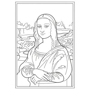 Monalisa para colorir – Blog Ana Giovanna