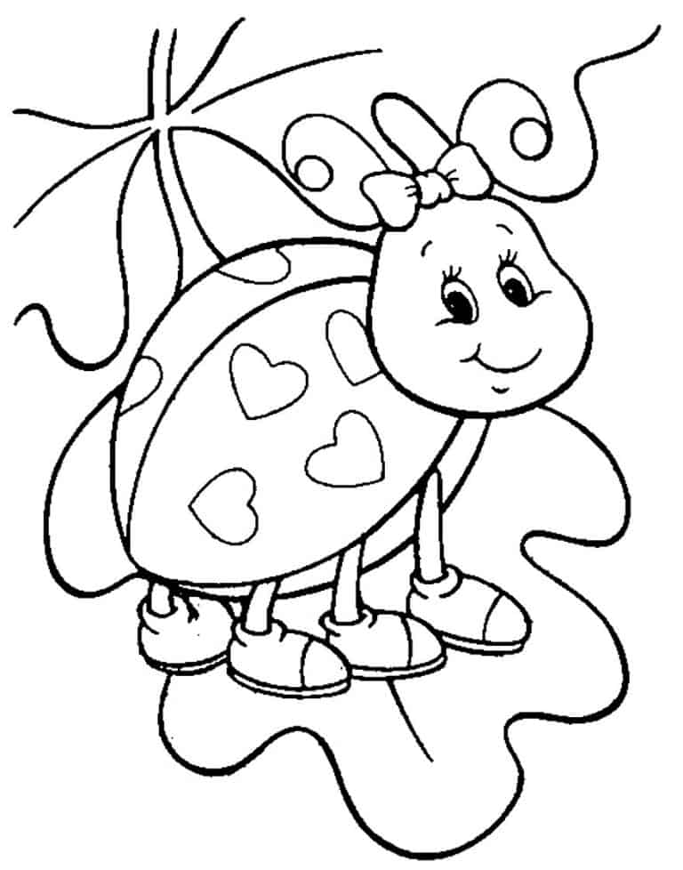 Joaninha para colorir