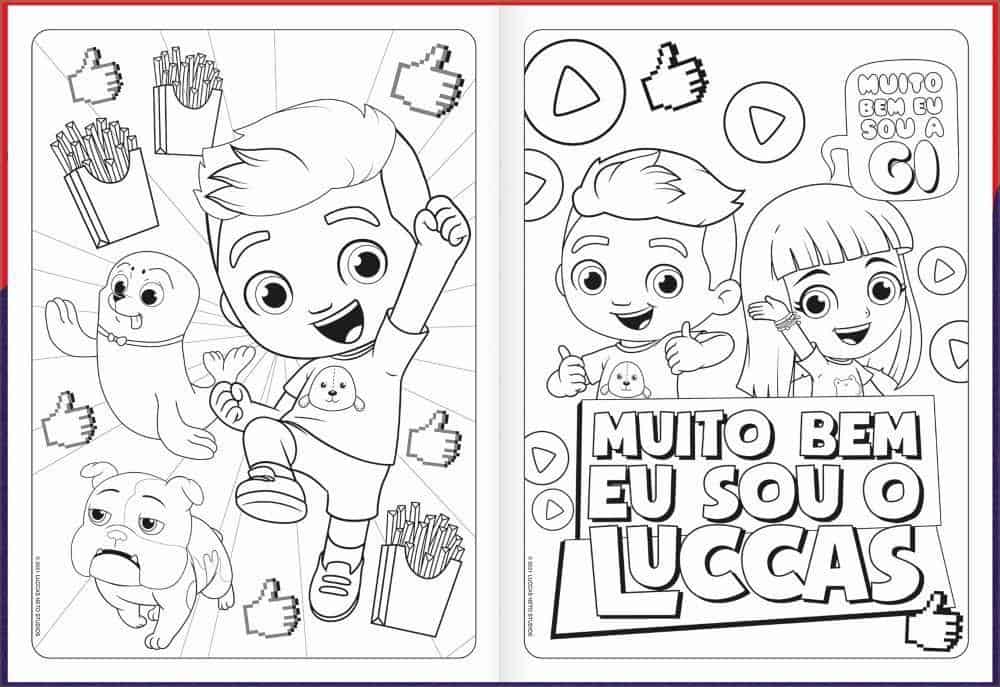 Luccas Neto para colorir