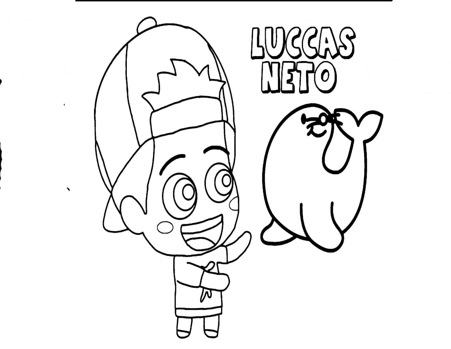 Luccas Neto para colorir - Blog Ana Giovanna