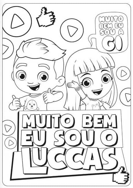 Luccas Neto para colorir - Blog Ana Giovanna