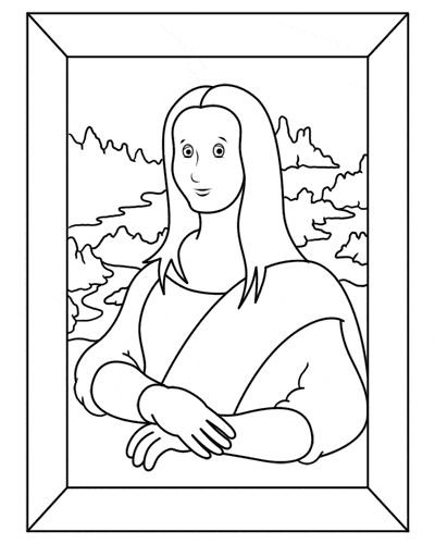 Monalisa para colorir