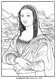 Monalisa para colorir