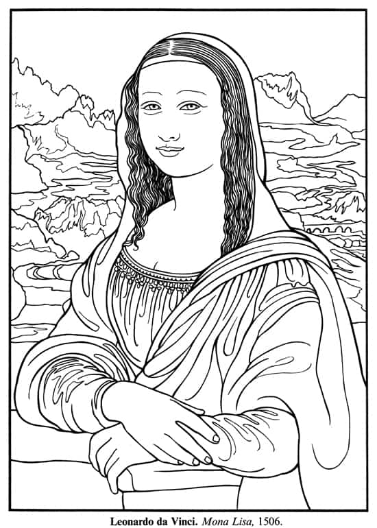 Monalisa para colorir