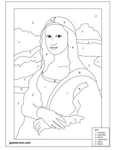 Monalisa para colorir
