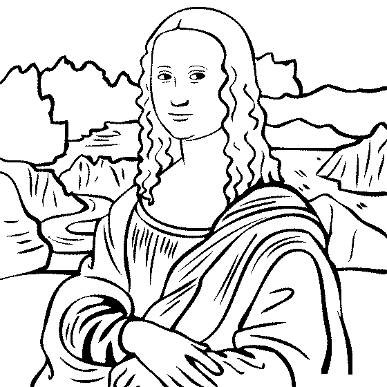 Monalisa para colorir