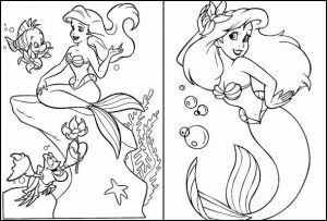 Desenhos da Ariel para Imprimir e Colorir