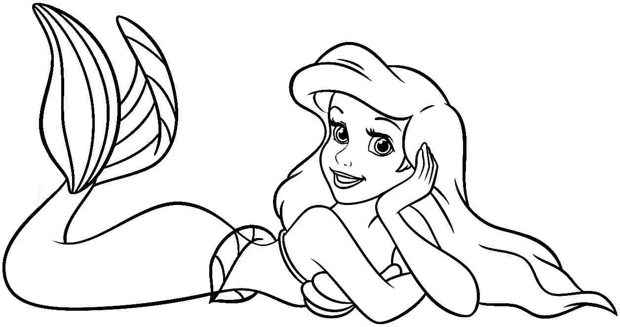 Desenhos da Ariel para Imprimir e Colorir