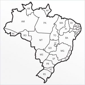 Mapa do Brasil para colorir