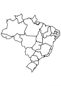 Mapa do Brasil para colorir