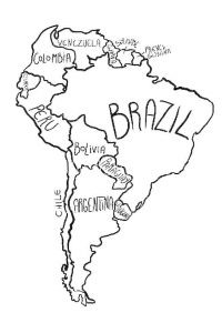 Mapa do Brasil para colorir