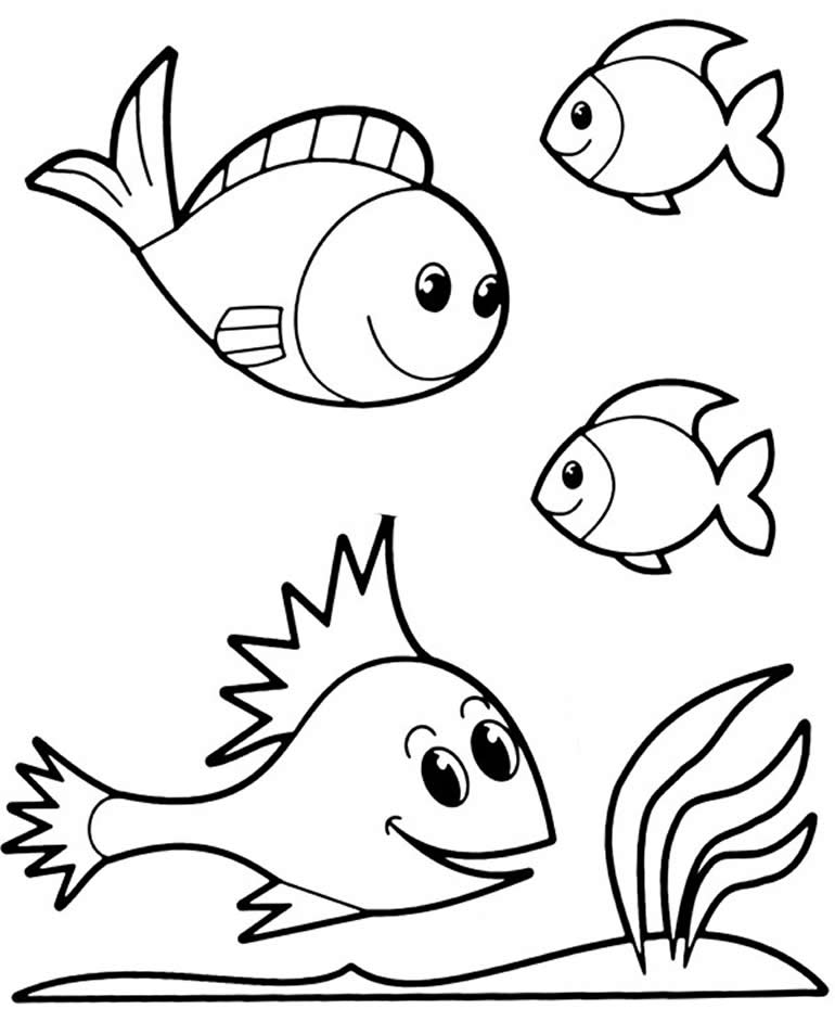 Peixes para colorir