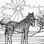 Zebra para colorir