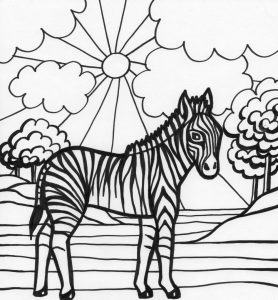 Zebra para colorir