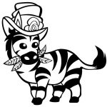 Zebra para colorir