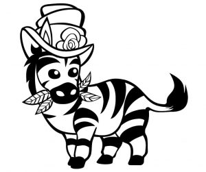 Zebra para colorir