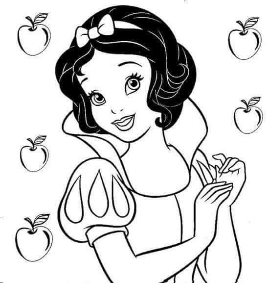 Branca de Neve para pintar