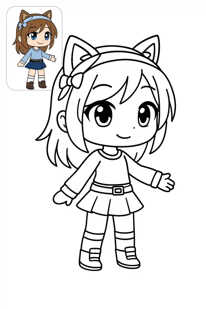 Gacha Life para colorir