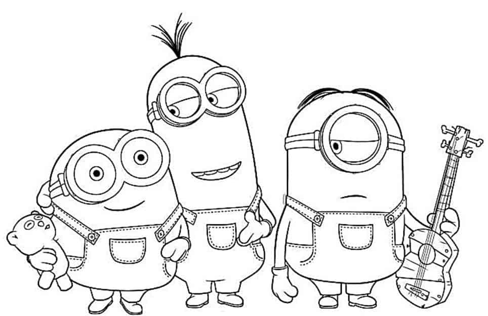 Minions para colorir