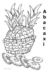 Abacaxi para colorir