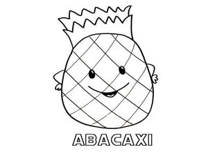 Abacaxi para colorir