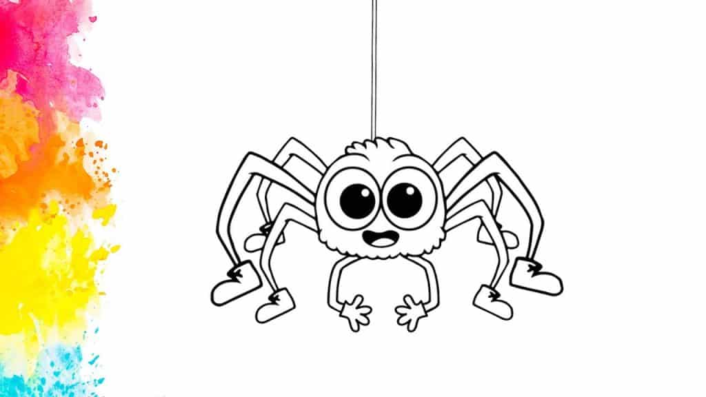 Aranha para colorir e pintar