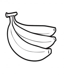 Desenhos de banana para colorir