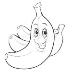 Desenhos de banana para colorir