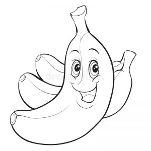 Desenhos de banana para colorir