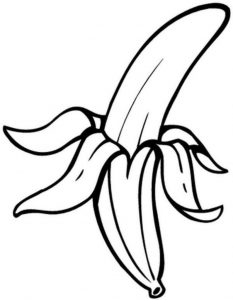 Desenhos de banana para colorir