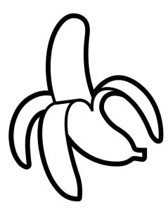 Desenhos de banana para colorir