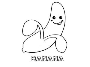 Desenhos de banana para colorir