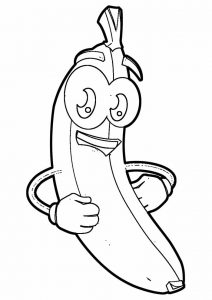 Desenhos de banana para colorir