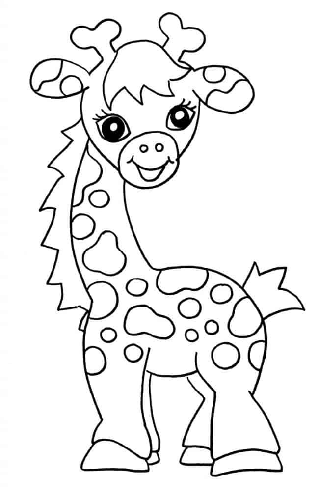 Girafa para colorir