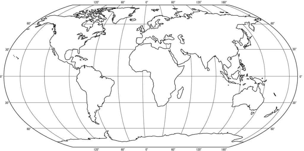 Mapa Mundi para colorir