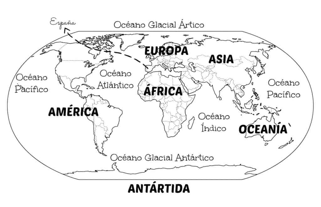 Mapa Mundi para colorir